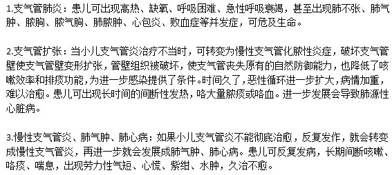 小儿支气管炎容易引起的几种疾病
