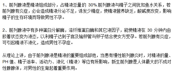 前列腺炎对生育的影响主要表现在哪些方面