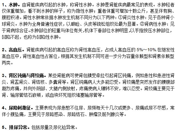 肾病有哪些常见症状？
