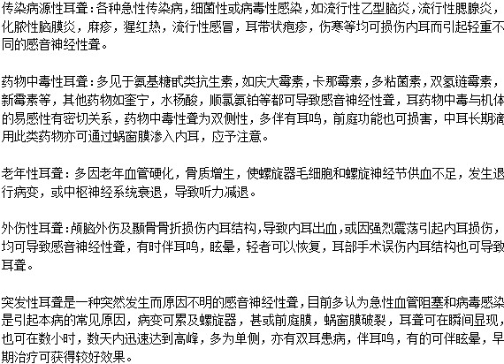 耳聋的致病原因：外界因素