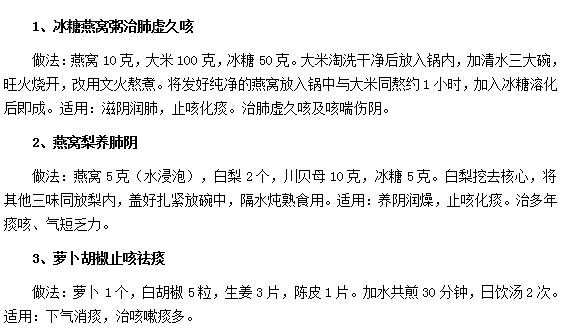 咳嗽的三种民间偏方