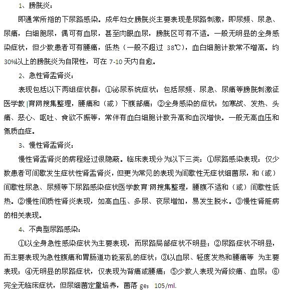 女性尿路感染的症状都是什么