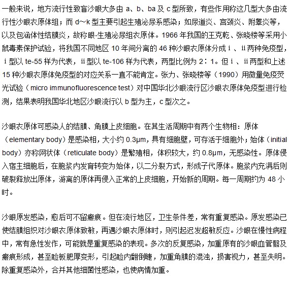 沙眼强传染性的原因