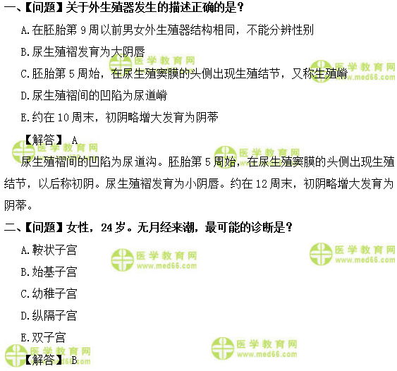 妇科主治医师考试:《答疑周刊》2018年第17期