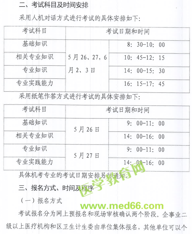 天津市2018年卫生资格考试报名