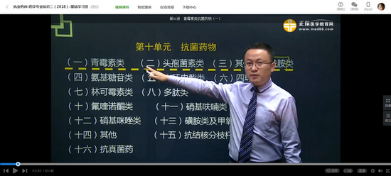 2018年执业药师考试复习课程免费试听集合