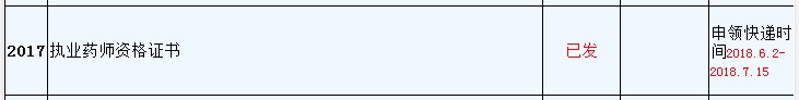 浙江省2017年执业药师证书发放通知