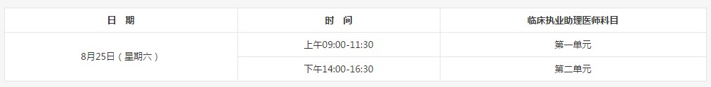 2018年临床助理医师什么时候考试?