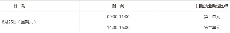 2018年口腔执业医师在哪天考试？