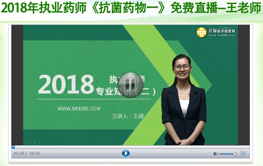 执业药师《抗菌药物》知识点--视频动画帮忙记得更牢固！