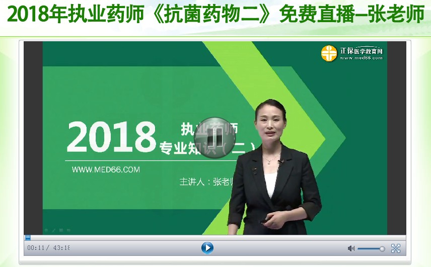 执业药师《抗菌药物》知识点--视频动画帮忙记得更牢固！