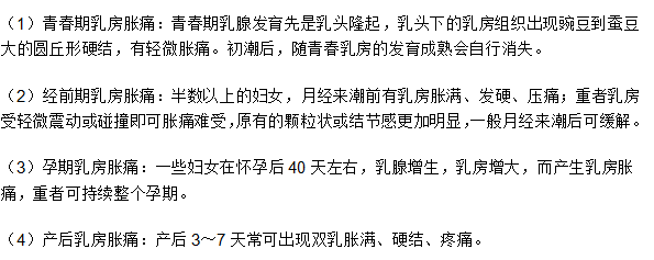 乳房生理性胀痛