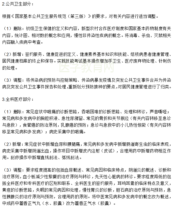 2019乡村全科执业助理医师实践技能考试大纲