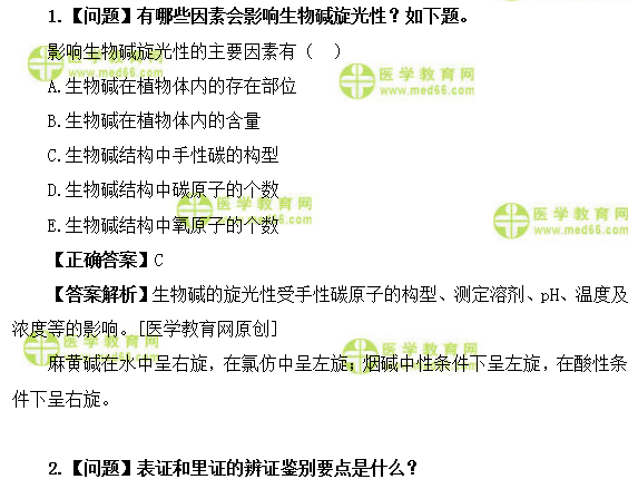 医学教育网主管中药师:《答疑周刊》2019年第26期