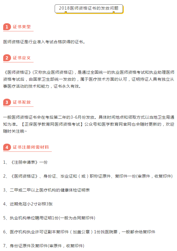 什么时候发放2018年医师资格证书