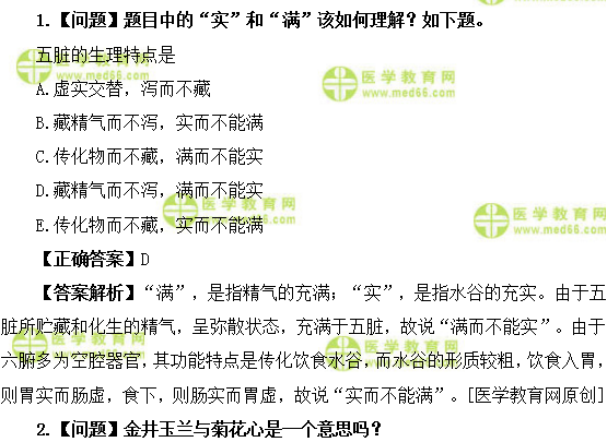 医学教育网主管中药师:《答疑周刊》2019年第33期