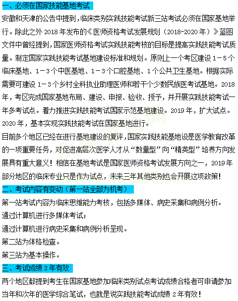 临床执业医师实践技能实行新三站
