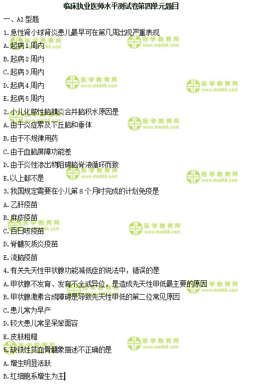 临床执业医师题