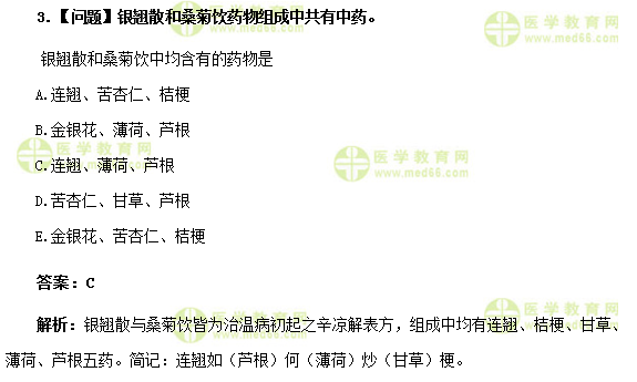 初级中药师答疑周刊