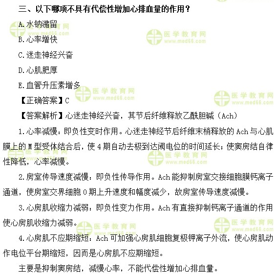 心血管主治医师考试：《答疑周刊》2019年第40期