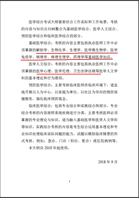 临床执业医师考试科目