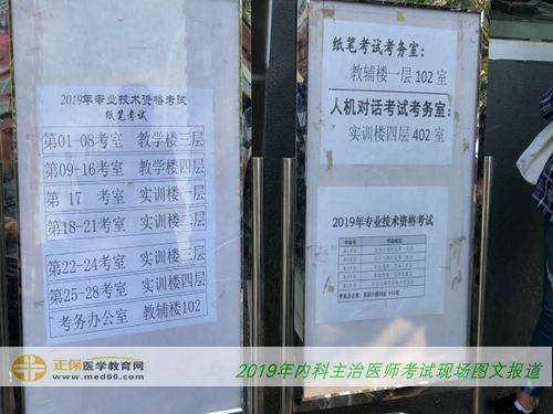 2019年内科主治医师考试现场图文