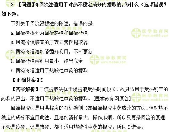 医学教育网初级中药师：《答疑周刊》2019年第49期