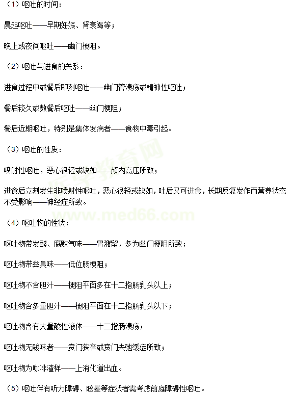 呕吐的病因及临床表现