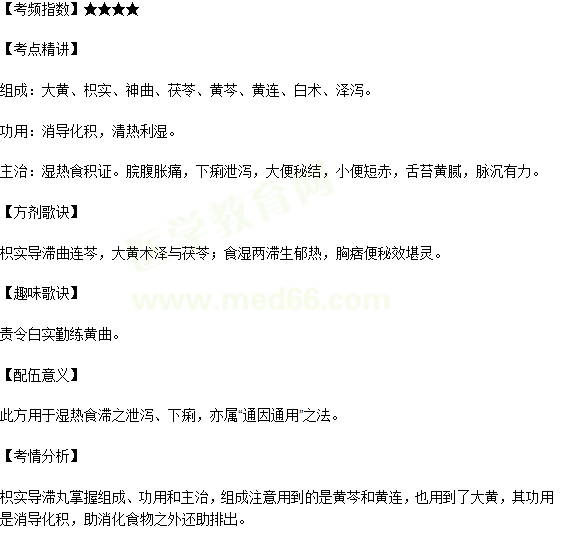 枳实导滞丸的功效