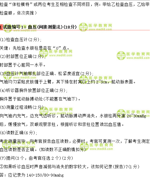 实践技能体格检查