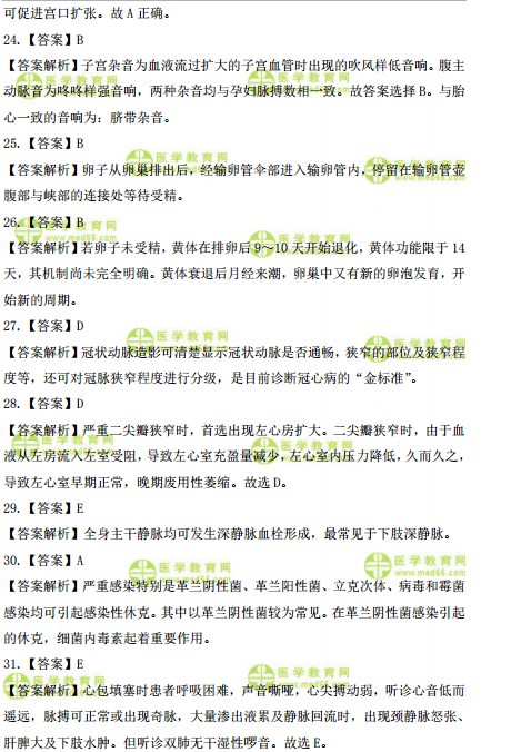 2019年临床执业医师高频试题 第四单元 150题！