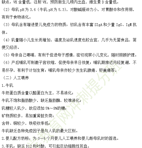 2019年临床执业医师儿科学科目高频考点汇总