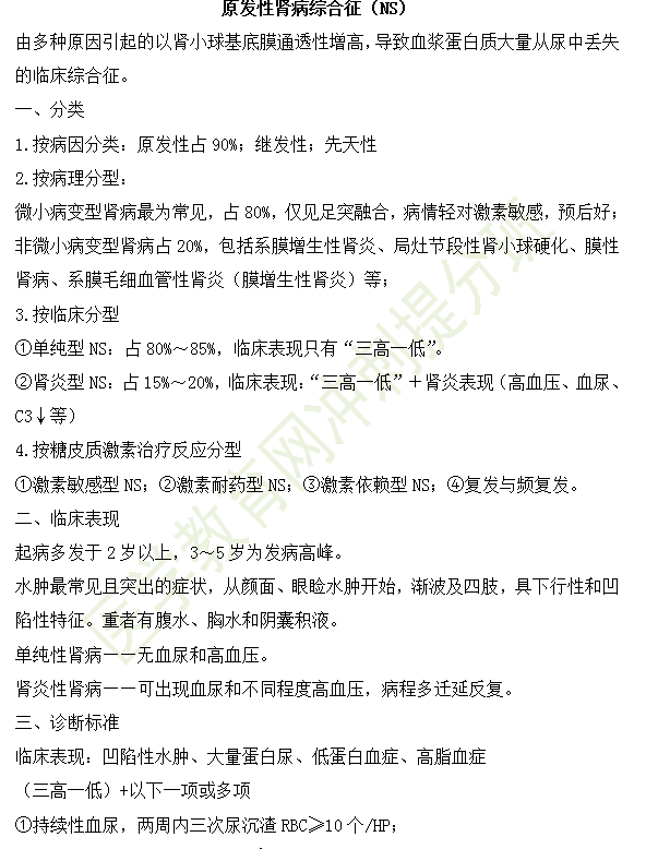 2019年临床执业医师“儿科学”高频考点汇总（第十七期）