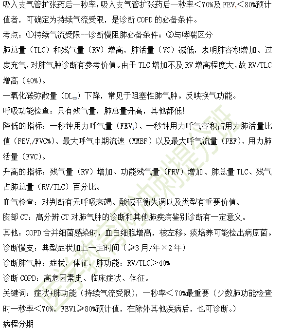 诊断COPD的必备条件