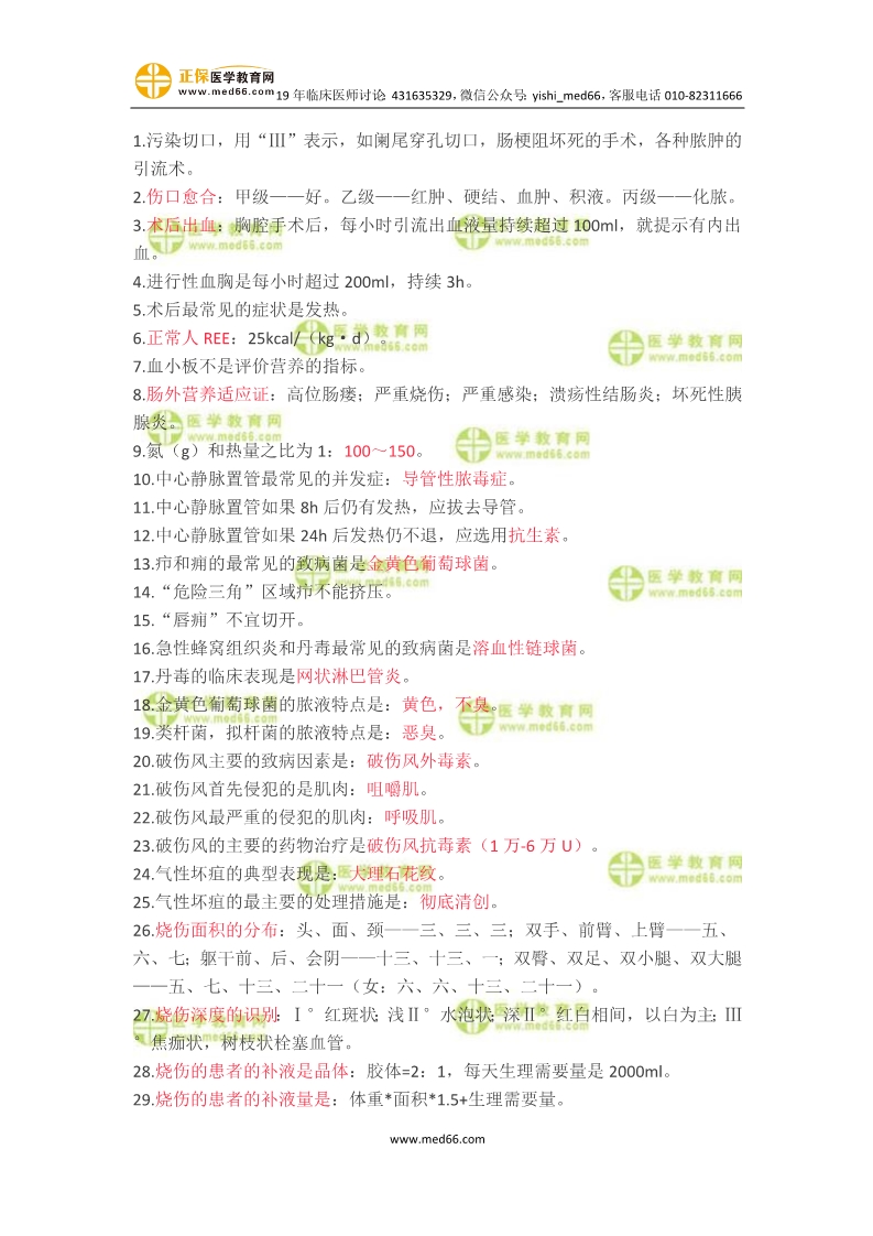 临床助理医师考点