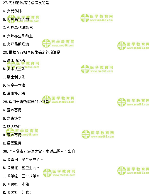 中医执业医师模拟试卷