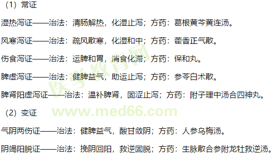 小儿泄泻的辨证论治