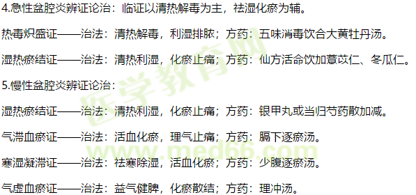 盆腔炎的辨证论治