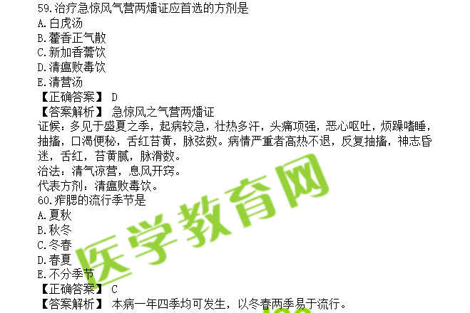 中医执业助理医师考试题库