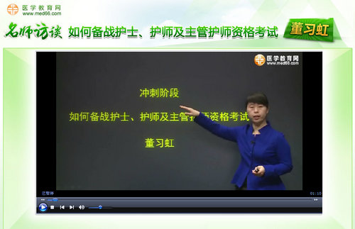 董习虹老师谈“2014年护考冲刺阶段如何复习”
