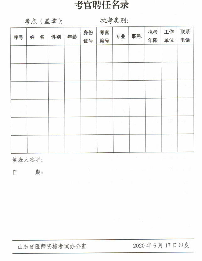 医师资格考试考官