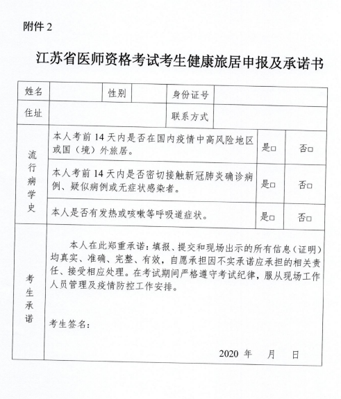江苏省承诺书