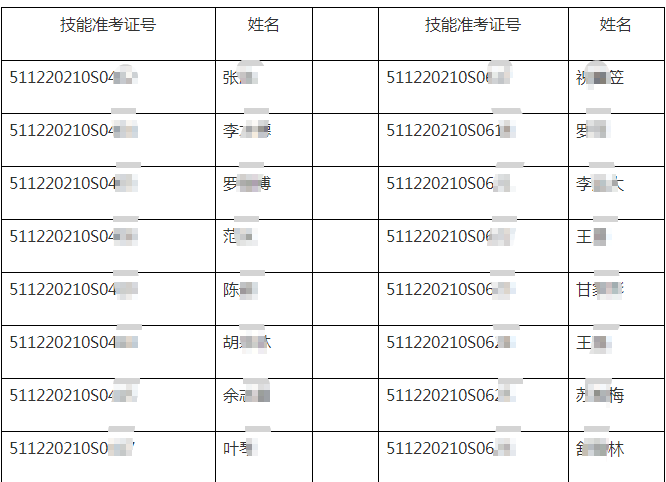 四川省泸州考点2020年210类别实践技能考试成绩公布（含合格名单）