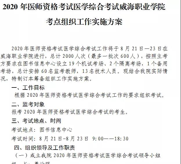 威海考点 威海考点