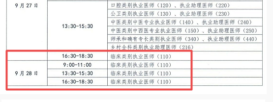 2020年新疆临床执业医师考试时间