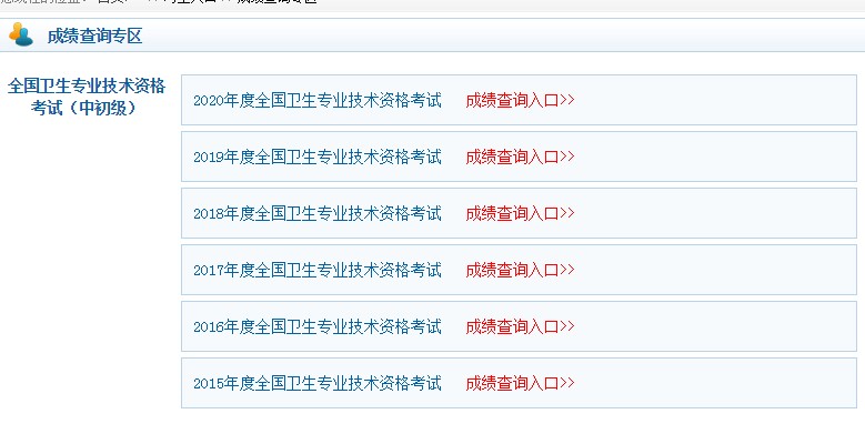 中国卫生人才网内科主治医师考试成绩查询方式 中国卫生人才网内科主治医师考试成绩查询方式