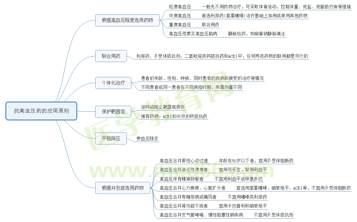 高血压知识点思维导图图片