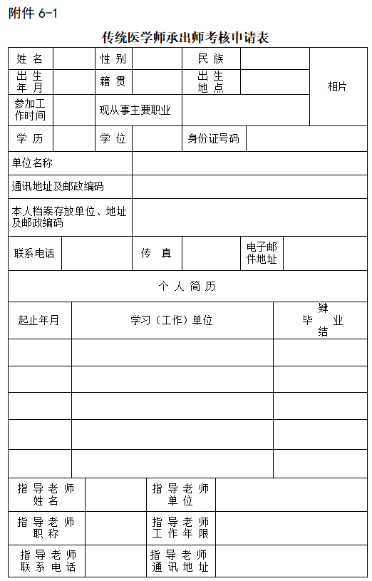 2021年广东省传统医学师承出师考核申请表模板（附下载）