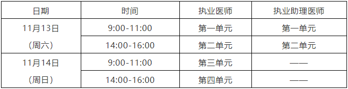 2021年长春考点临床执业助理医师综合考试“一年两试”相关事项公告