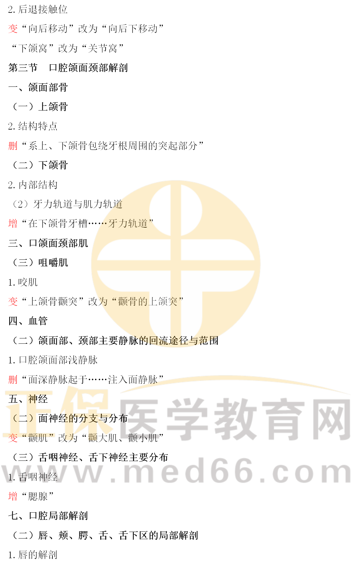 《2022口腔执业医师资格考试医学综合指导用书》变动汇总_02 《2022口腔执业医师资格考试医学综合指导用书》变动汇总_02